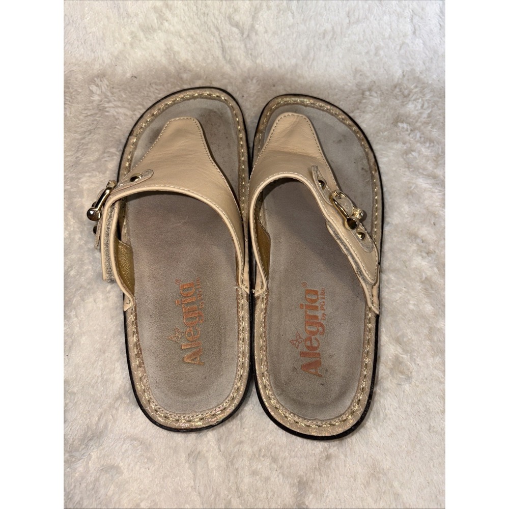 Alegria‎ Women's Sandals Beige/Tan US Size 6/6.5 Leather Upper - Picture 3 of 6